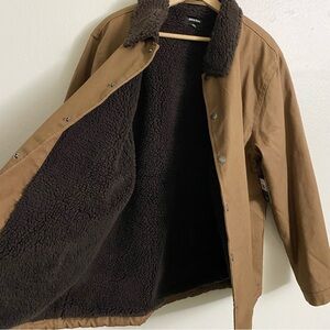 Brixton Brown Sherpa lined coat NWT